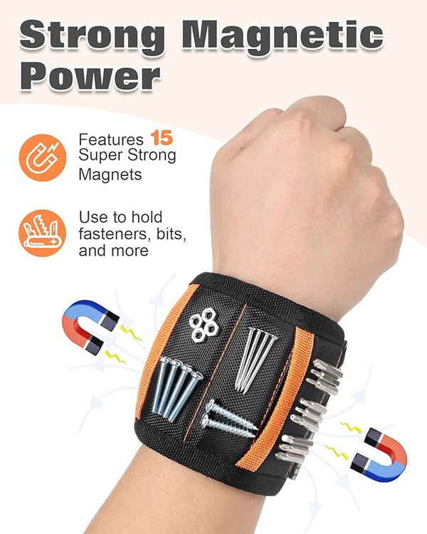 Magnetic Wristband with 15 Strong Magnets